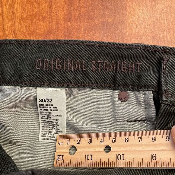 American Eagle Mens Original Straight Charcoal Jeans - 30 x 32 - Picture 3 of 3